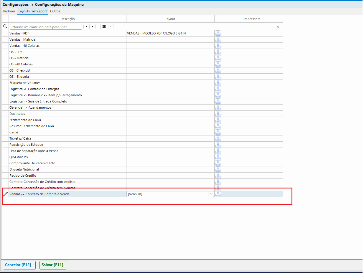 Layout FastReport configuravel para o Contrato de Compra e Venda