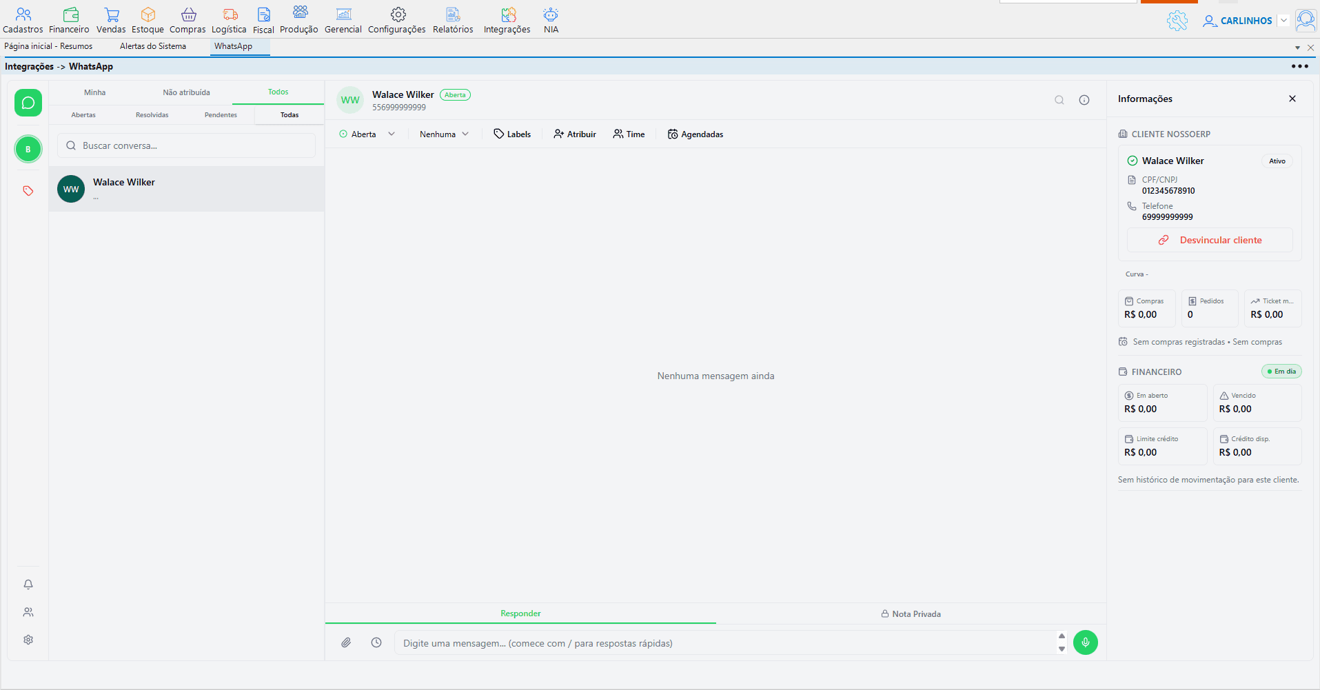 NossoWhatsApp: central de atendimento ao cliente integrada ao ERP