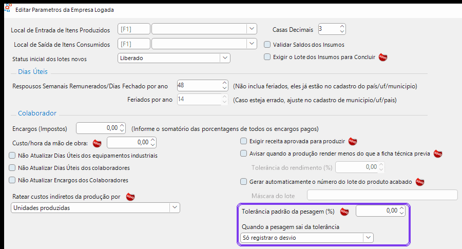 Empresa › Indústria: tolerância padrão da pesagem e o que fazer quando sai dela